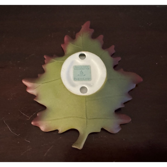 PartyLite Whispering Leaves Tealight Trio Autumn Leaf Candle Holders w/ Box - Picture 8 of 10